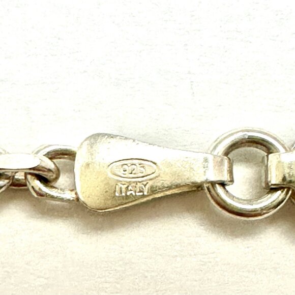 30 inch Anchor Chain Made in Italy Sterling Silver Stamped 925 - Picture 4 of 5